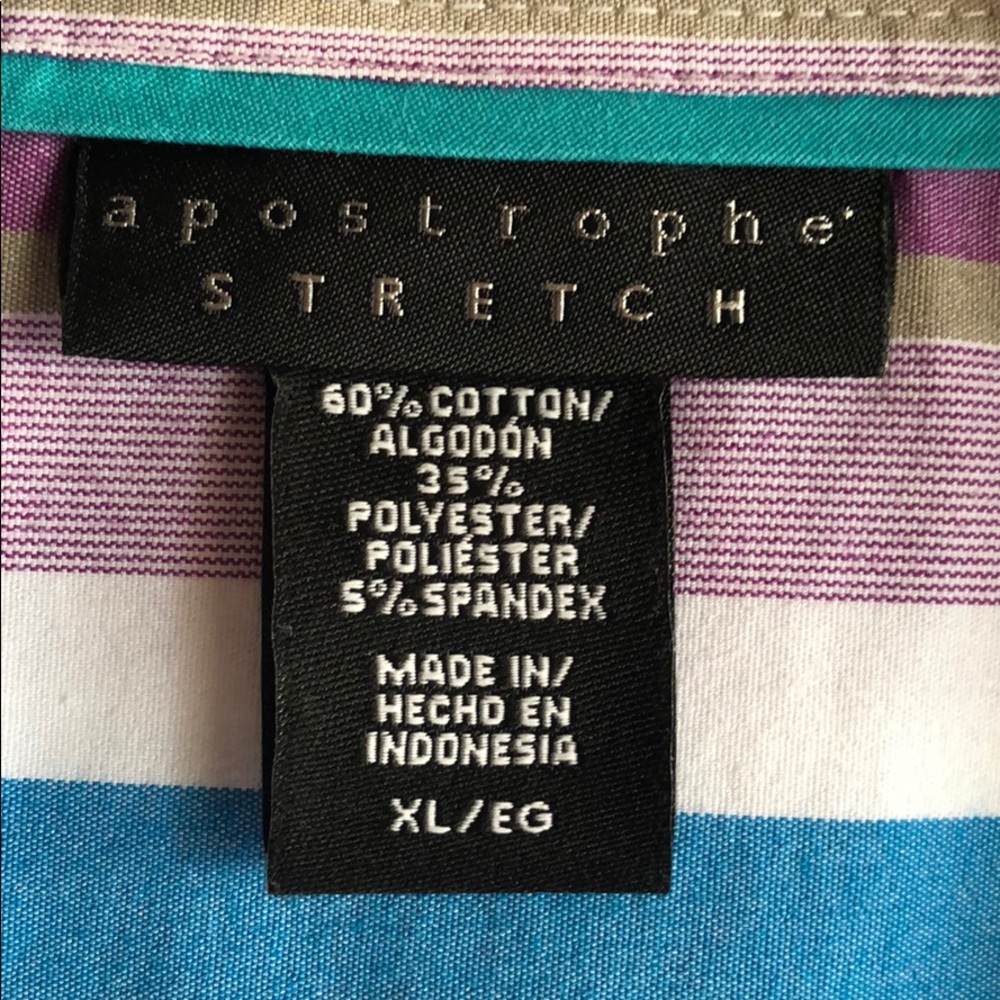 Apostrophe Stretch Top Collared Button Up Top - image 6